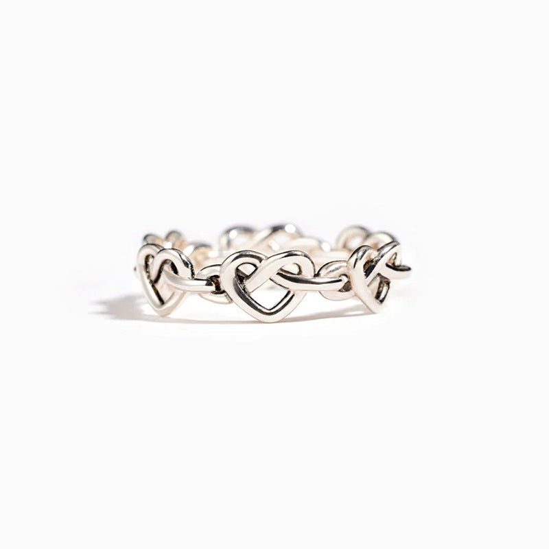 Womens Heart-Shaped Ring Chic Delicate Cross-Design In A Niche Trendy Style With A Personal Touch