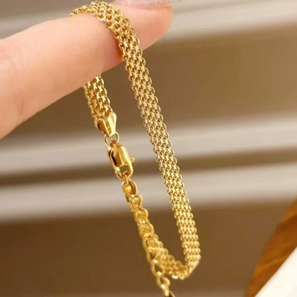 Vintage Gold Lace Strap Women Bracelet