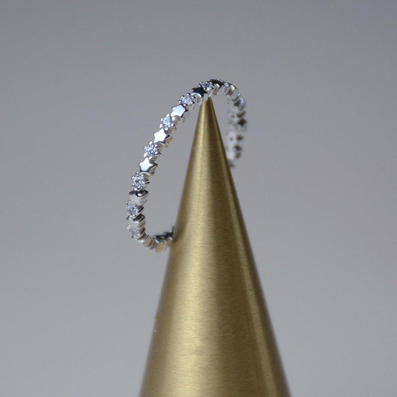 Crystal Star Zircon Rings European And American Fashion Men's And Women's Rings