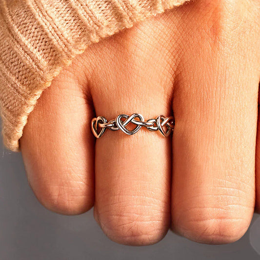 Womens Heart-Shaped Ring Chic Delicate Cross-Design In A Niche Trendy Style With A Personal Touch
