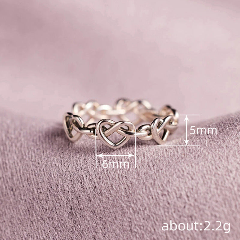 Womens Heart-Shaped Ring Chic Delicate Cross-Design In A Niche Trendy Style With A Personal Touch