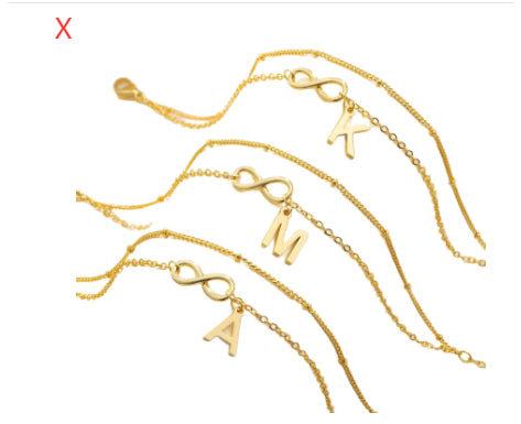 Versatile European And American-style 18K Gold-plated Stainless Steel Double-layer Bracelet