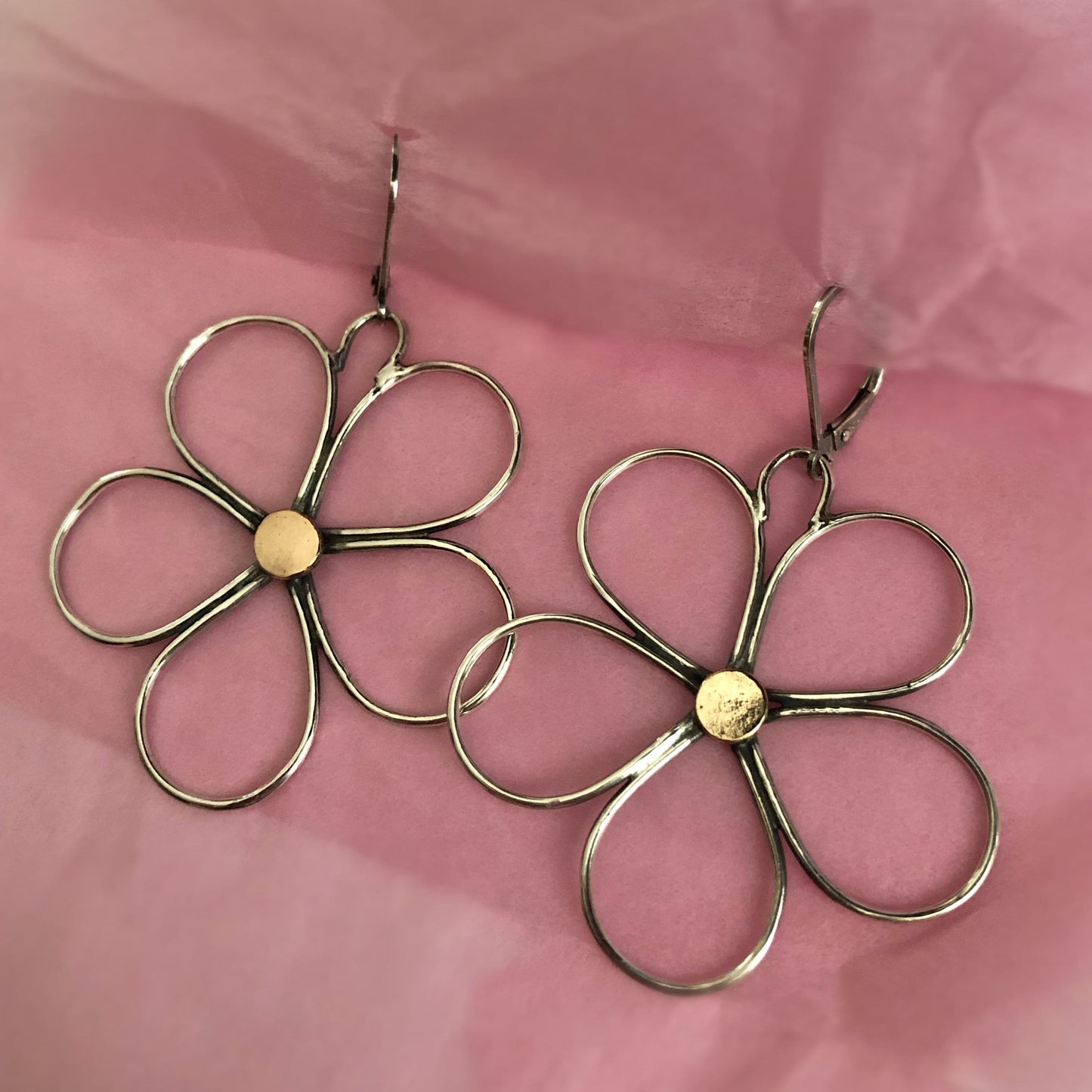 Bohemian-style Personality Large Flower Pendant Earrings