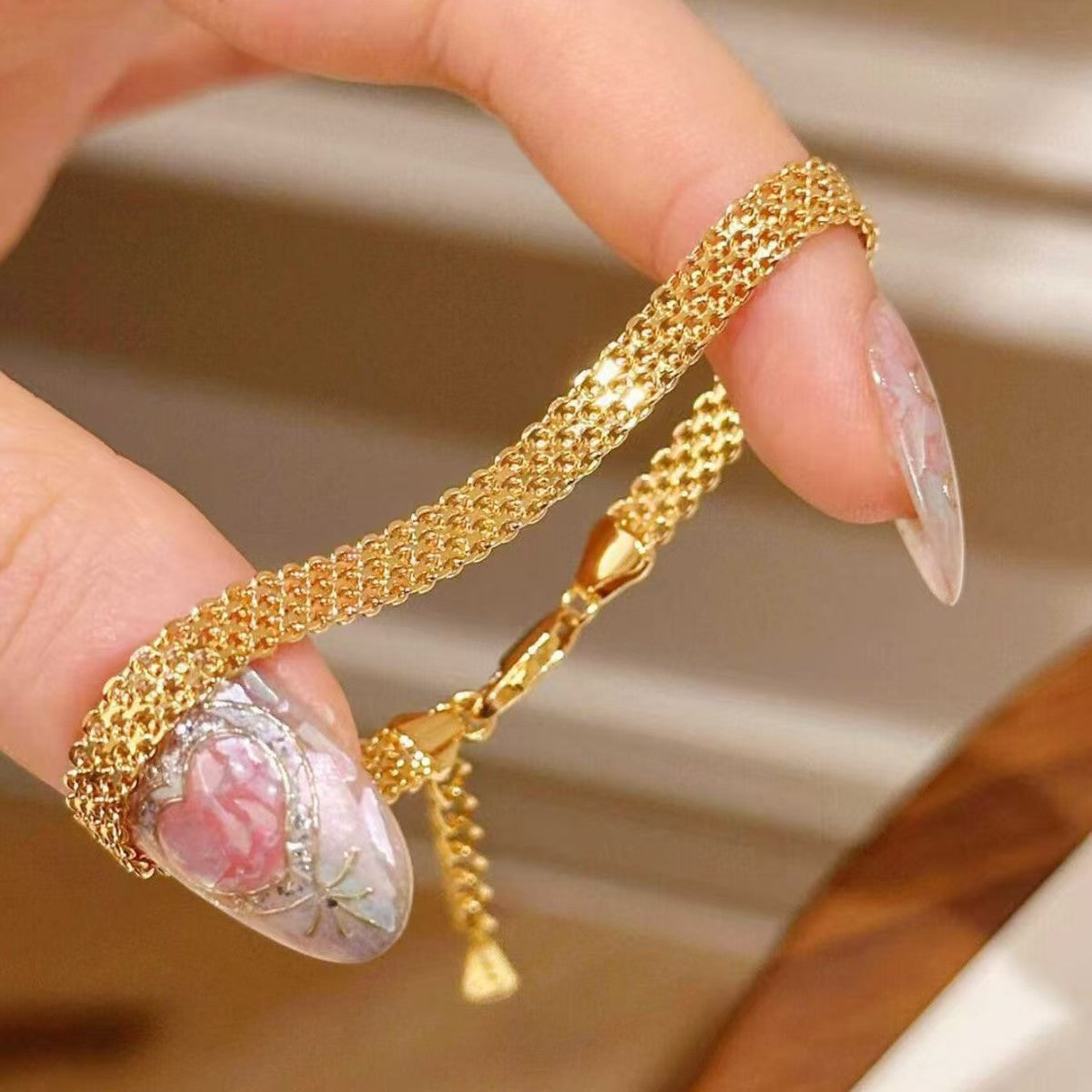 Vintage Gold Lace Strap Women Bracelet