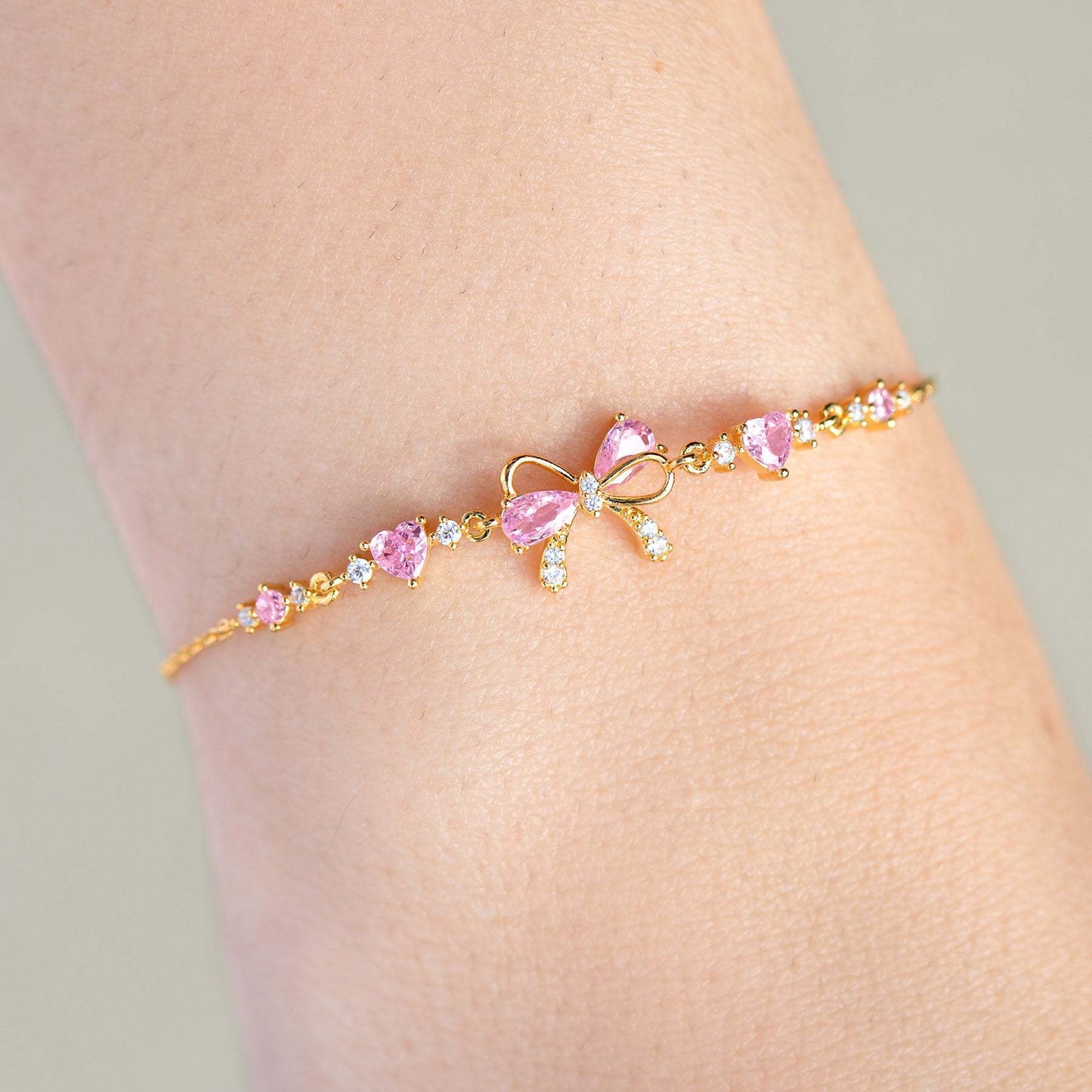 Ins Wind Cute Sweet Love Zircon Butterfly Festival Bracelet