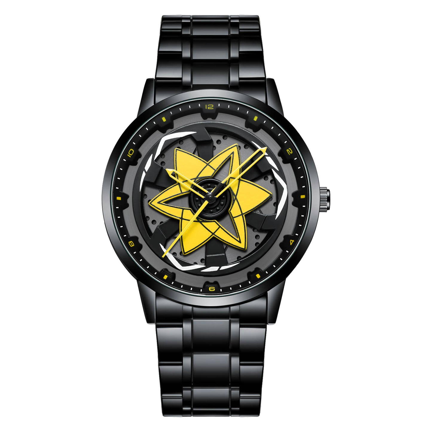 Creative Waterproof Rotating Hub Watch, Fashionable 3D Hollow Design